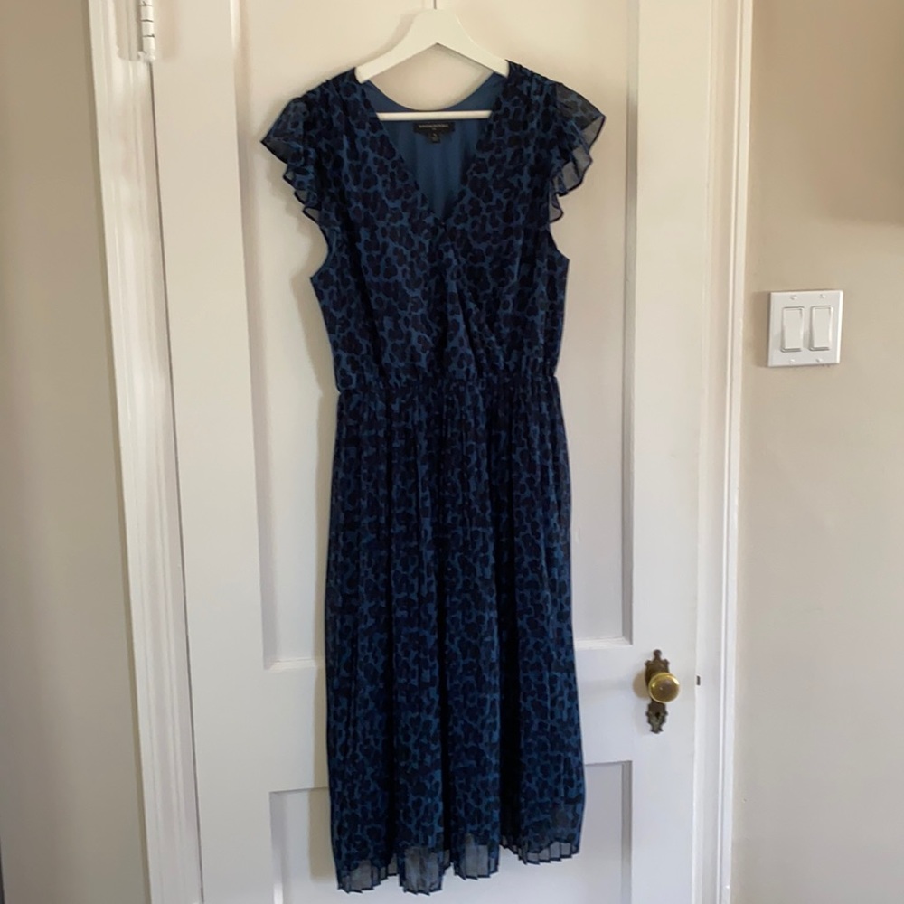 Banana Republic Midi Dress with Accordion Skirt